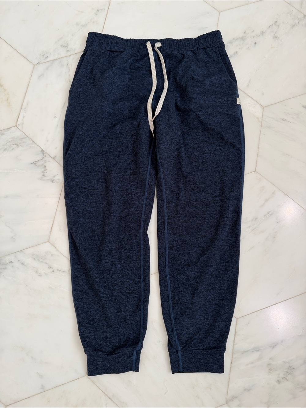 Womens Navy Drawstring Jogger Pants